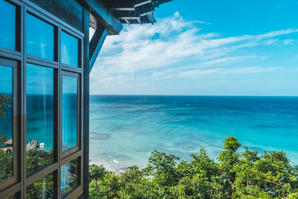 View from the bathroom of a Tree Villa House in Shangri-La Boracay.